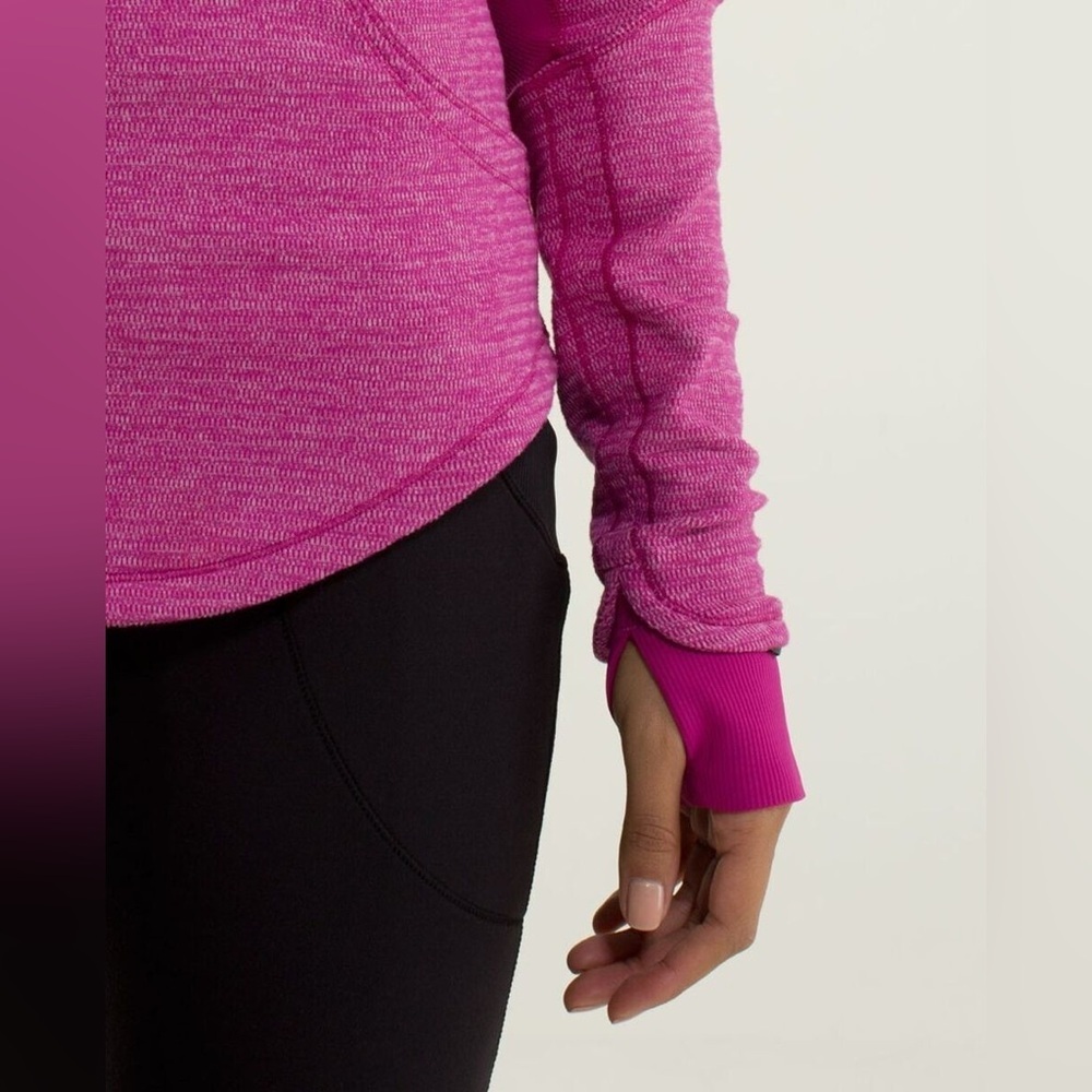 Lululemon Base Runner 1/2 Zip Raspberry Pique Pin… - image 5